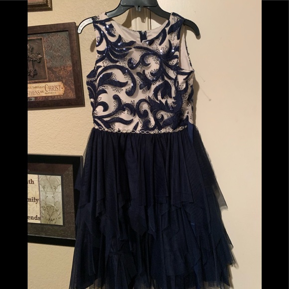 Elegant Dress with Shimmery Sweater - Picture 1 of 7